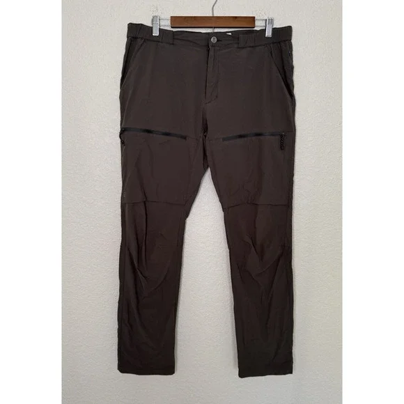Fjallraven Pants High Coast Hike Trousers Men 36 x 32 Green Khaki Mountain Gorp